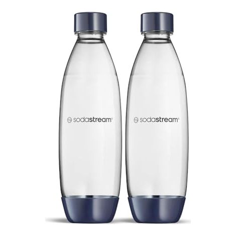 sodastream 2 botellas fundidas lavables en lavavajillas para gasador Duo, Terra, E-Terra, Art, Gaia, color azul oscuro