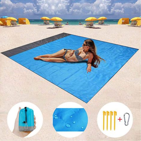 READCLY-Couverture de Pique-Nique Tapis de Plage Tapis de Pique-Nique, Couverture de Plage Couverture Picnic Extra Large 200 x 210 cm, Peut être utilisé Cour la Plage Le Camping de Plein air et (1/5)