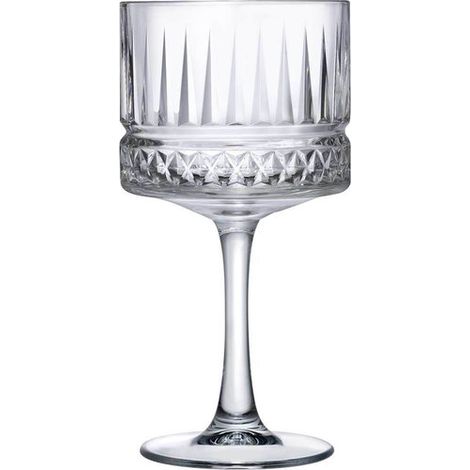 Lot de 4 verres à gin Elysia 50cl – Verre transparent haute qualité – Motifs en relief pour ambiance chic – Pour cocktails raffinés – Pasabahce