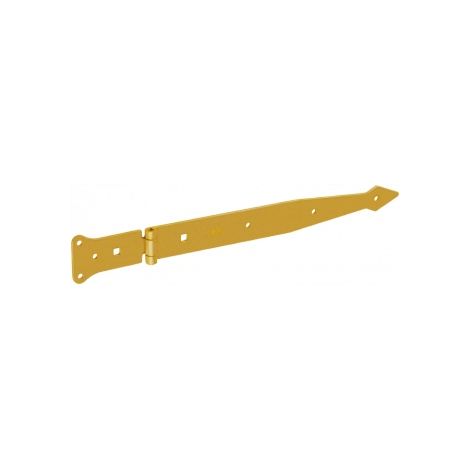 Bisagra para puerta DOMAX, chapada en zinc dorado, 300x80 mm