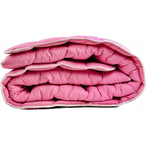 Couette En Laine D'hiver - Rose - 140x200cm - Léger - Doux - Couvre Lit Chaud (1/4)