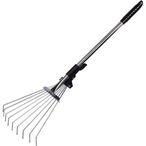 1 Râteau à feuilles, métal réglable, extensible, désherbage, jardin pelouse cour (1/5)
