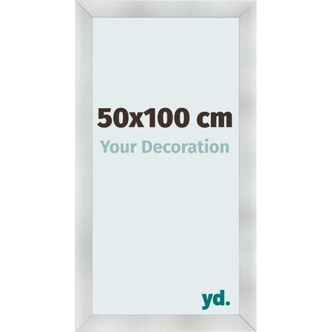 yd. - Cadre photo 50x100 - Aluminium Brosse - MDF - Pisa (1/5)