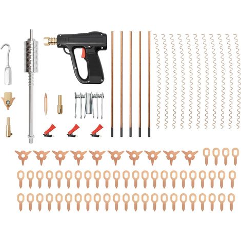 HAUTOUR Kit de débosselage de voiture 86 pièces pour réparation automobile, accessoires de spotter, machine à souder de carrosserie, kit d'outils pour enlever les bosses (1/5)