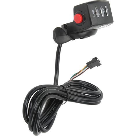 Guidon d'accélérateur électrique ABS robuste avec affichage batterie, commande stable et sensible pour vélo électrique 36V (1/5)