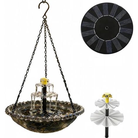 Fontaine suspendue solaire avec cascade, 2026 (1/5)