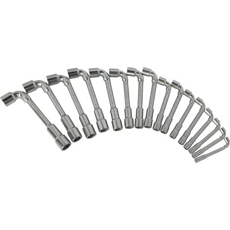 KS Tools - Jeu de 16 clés à pipe débouchées métriques 6 pans en boîte - 517.0441 (1/4)