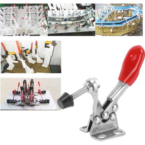 Pince à genouillère en acier inoxydable pour soudage rapide, outils manuels, 27 kg/59,5 lb, HS CH GH-201-ASS (1/5)