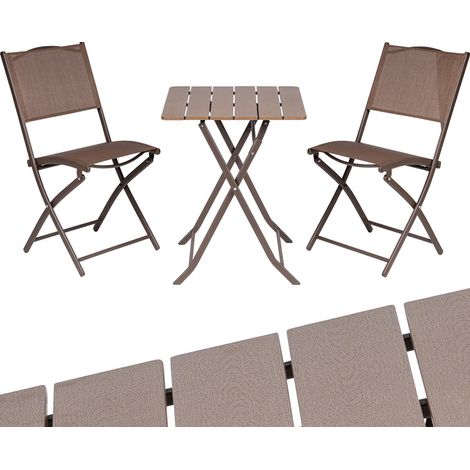 Tavolo da Giardino Pieghevole con Sedie Set Esterno in Acciaio (1/4)