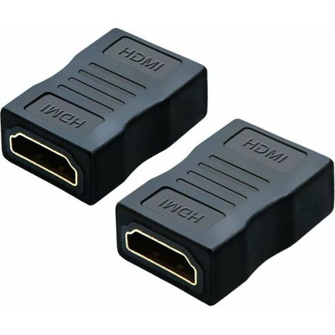 VURAHOME - Adaptateur HDMI femelle vers femelle, pack de 2 coupleurs HDMI haute vitesse 4K & 3D Extender pour TV Roku PS3/PS4 et extension de vos appareils HDMI (1/5)