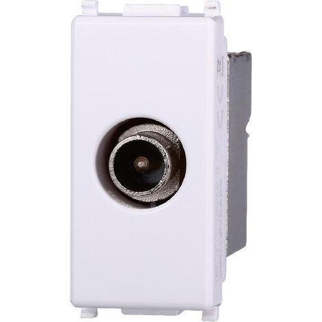 TV Direct Koaxialbuchse Livinglight kompatible Vimar Plana Weiß Farbe Ettroit EV2250