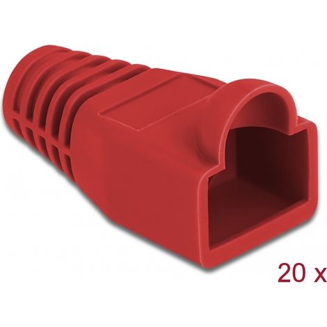 Funda RJ45 Roja bolsa de 20 piezas