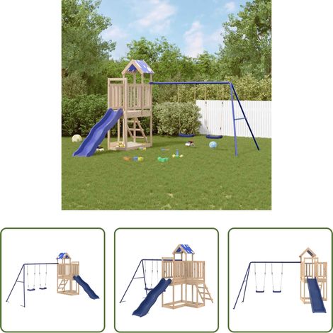 vidaXL Holzspielplatz -  Spielturm Massivholz Kiefer (1/5)