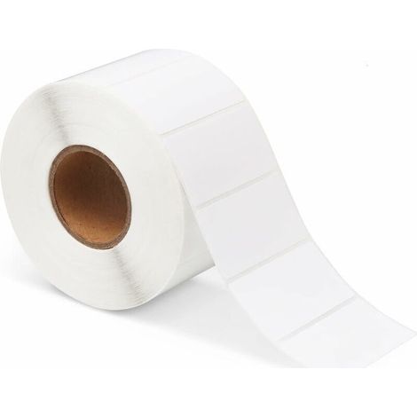 Self-adhesive labels, 1 roll of 1000 white labels (6030 mm), suitable for printing postal addresses and price tags (1/5)