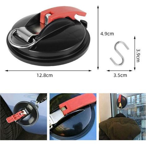 Saugnäpfe mit S-förmigen Befestigungshaken für Autos, multifunktionales Verankerungswerkzeug, Fahrzeugstütze, Gepäck, Planen, Zelte, Fahrzeuggurte, 4 Stück (1/5)