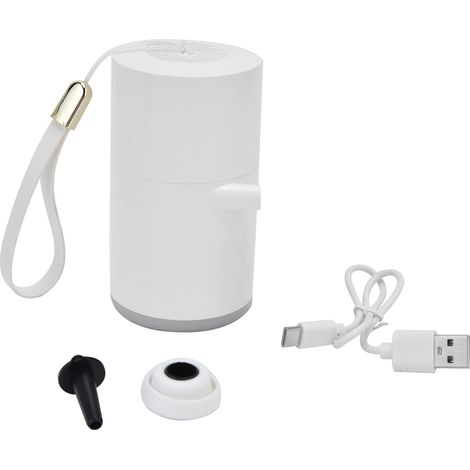 Mini pompe à air LED USB 4 vitesses haute efficacité multifonction batterie pour maison camping extérieur blanc (1/5)