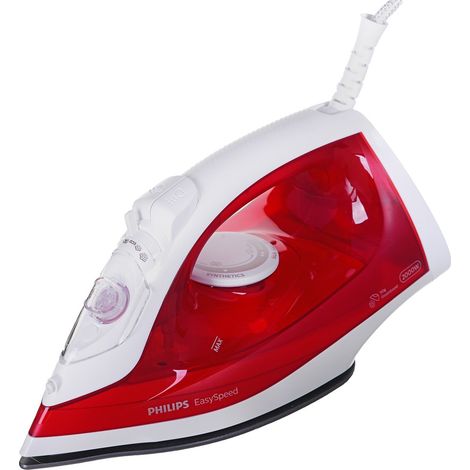 EasySpeed GC1742/40 Bügeleisen Trocken & Dampfbügeleisen No Stick Sohle Rot Weiß 2000 W (1/5)