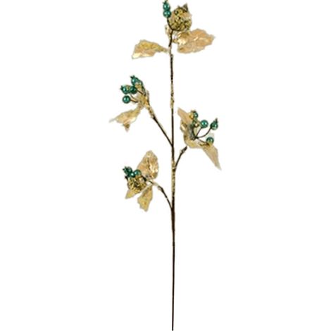 Ramo decorativo color Oro con glitter per decorazioni e composizioni di fiori h 63 cm