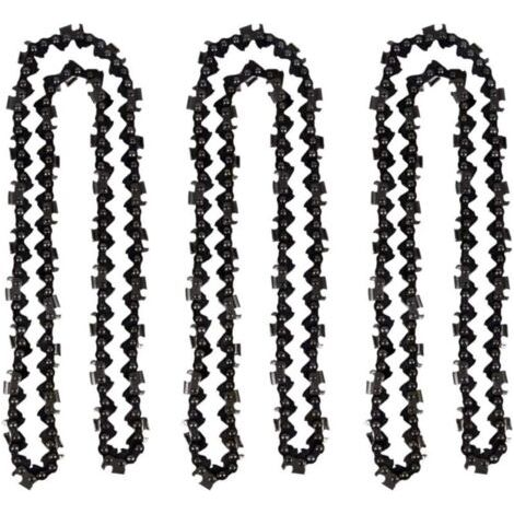 Debuns – Lot de 3 chaînes de tronçonneuse 50 cm 0.325' 1,5 mm 76 maillons – Rivets traités pour coupe précise – Compatible Timberpro et Hyundai