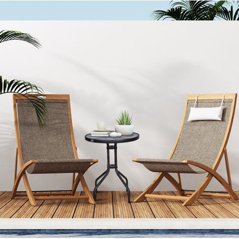 Table de jardin en métal noir ronde avec plateau en verre de sécurité 5 mm, design moderne (1/5)