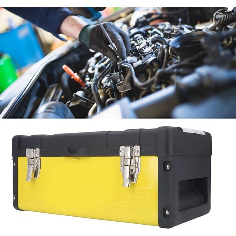 SK-1159-15 Grande boîte à outils portable, boîte électrique en plastique et fer, boîte de rangement pour outils de réparation en plastique, boîte de rangement pour voiture (1/5)