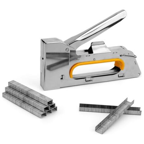 royaluxe -Agrafeuse Cloueuse Manuel, Agrapheuse Bricolage avec 2400 Verges de Clous, Agrafeuses Manuelles pour le Travail du Bois, la Coupe, la Fixation (1/5)