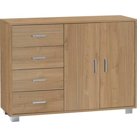 Madia 2 Ante 4 Cassetti 116x86x41 cm Noce Stelvio (1/3)