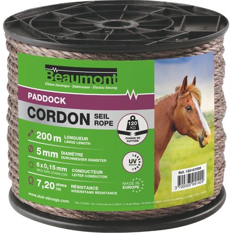Cordon marron 5 mm / 200 m PADDOCK (1/2)