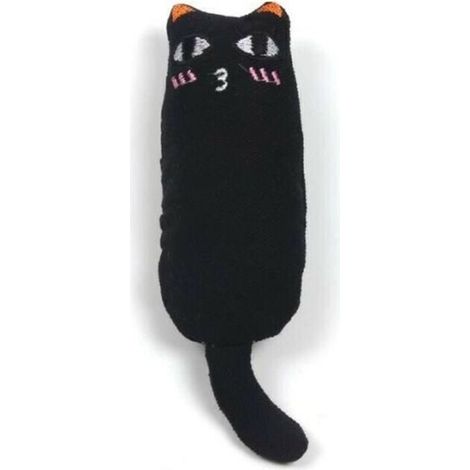 Jouet pour Chat Couleur Noir Doudou à Mâcher rempli d\'Herbe à Chat Cataire Menthe Anti-Stress (1/3)
