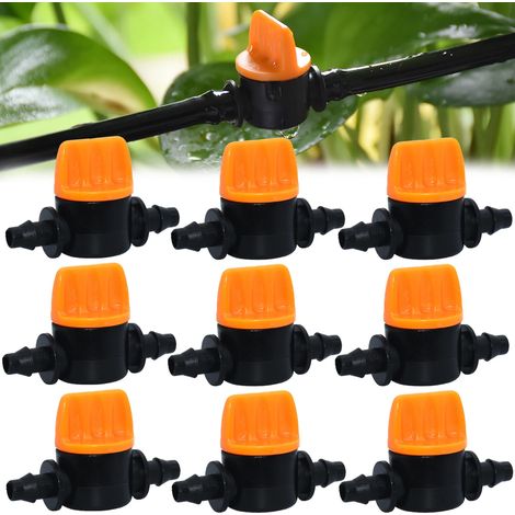 Micro 4/7mm 1/4 Barbed Garden Irrigation Hose Water Flow Control Valve Drip Irrigation System Garden (1/5)