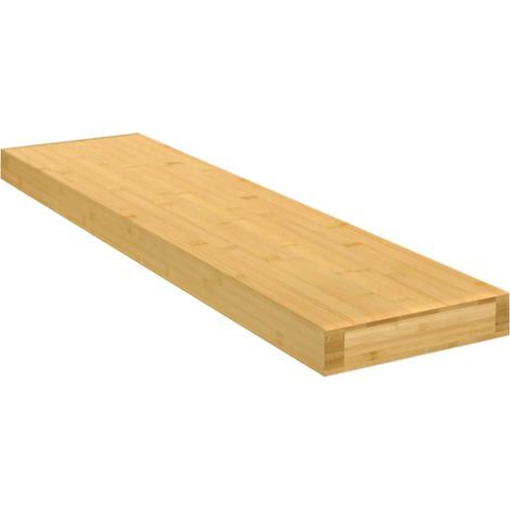 Étagère murale 80x20x4 cm bambou (1/4)