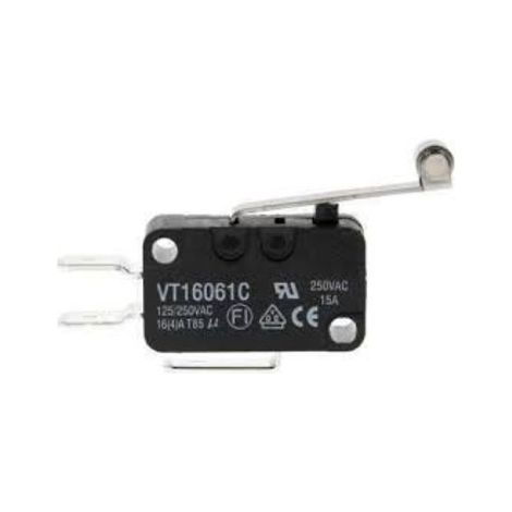 Microinterruttore a levetta + rotella 26 mm On-(on) 14a/250vac Vt16061c
