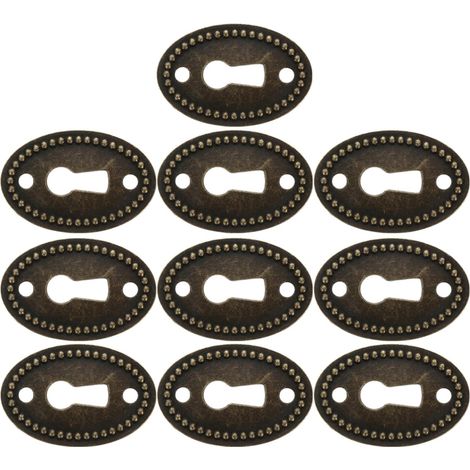 COLLBATH Lot de 10 plaques ovales en alliage zinc avec encoche (1/5)