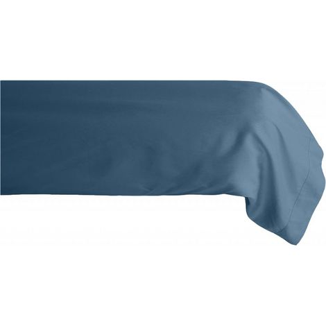 Taie de traversin percale pur coton peigné longues fibres 80 fils/cm² Vent du sud - Marine - 43 x 195 cm - Marine -