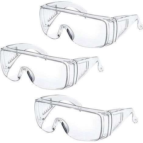 Lunettes de Überbrille également pour les porteurs de Lunettes Pour Chantier, Laboratoire, en Atelier et de Vélo de Conduite Facile, clair et avec Ventilation indirecte (1/4)