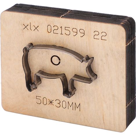 Lederstanzform in Schweineform, Stanzwerkzeug für Papier, Gummi und Kunststoff (1/5)