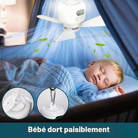 Camping Fan Light, Ceiling Fan with Light and Remote Control, Timer, LED Camping Lamp with USB Rechargeable Fan, Adjustable Speeds for Tent (1/5)