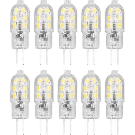 10 Stück G4 LED-Glühbirne, einstellbare Helligkeit, hohe Farbwiedergabe, transparente Schale, für Landschaftsbeleuchtung, DC 12 V, warmes Licht (1/5)