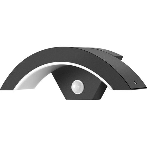 Applique murale extérieure 24 W avec détecteur de mouvement – ​​LED blanc chaud 3000 K – Boîtier en aluminium – Idéale pour jardins, vérandas, garages ou salles de bain. (1/5)
