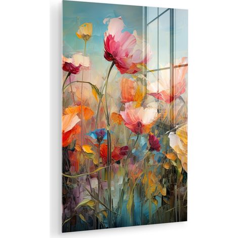 CUADRO DE METACRILATO Flores - Acuarela - Arte - Botánica - Naturaleza Cuadros Para Dormitorio 60x90 (1/5)