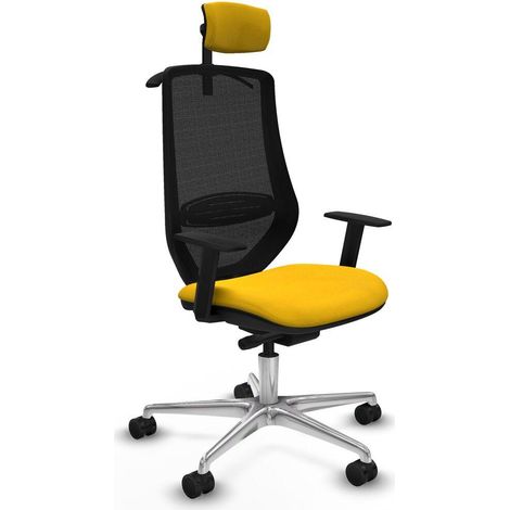 Piqueras y Crespo Silla de oficina élite amarilla moderna