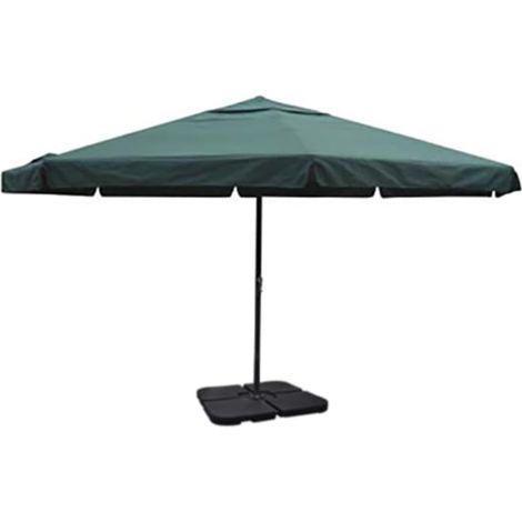 Ombrellone in alluminio con base mobile diametro: 5 m verde 020008736