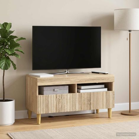 Irovami LED TV Stand Oak Engineered Wood (1/5)