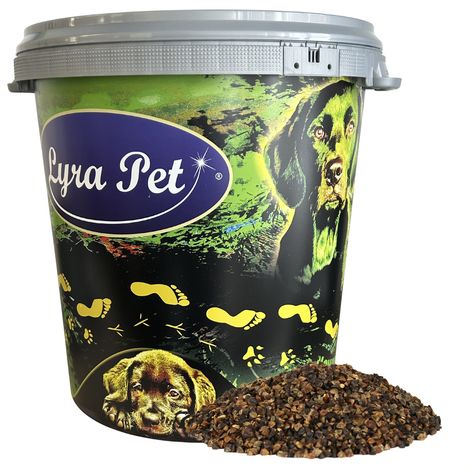 10 kg de sarrasin Lyra Pet® dans un tonneau de 30 L