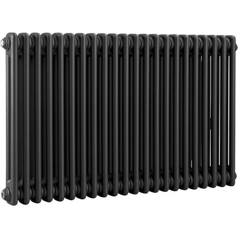 Baridi DH364 Horizontal Traditional 2 Column Radiator 600 x 1012mm Black