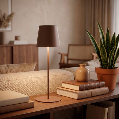 Tischlampe Akku Tischleuchte Kabellos Touch höhenverstellbar Akku tauschbar