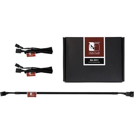 Noctua NA-SEC1 - Kit de trois câbles-rallonges pour ventilateurs 4-broches