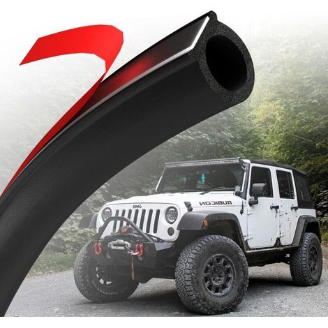 Porte Voiture Caoutchouc Adhesif - Universel Bande Joint de Porte Voiture Autocollant, Isolation Phonique Joint Voiture pour Coffre, Pilier, Portes, Fenetres (10x10mm, 6M) (1/5)