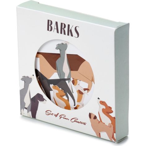 Lot de 4 sous-Verres en liège - Chiens - Barks Dog (1/2)