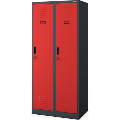 Armoire industrielle en métal pour les documents KACPER, 800 x 1800 x 500 mm, anthracite-rogue